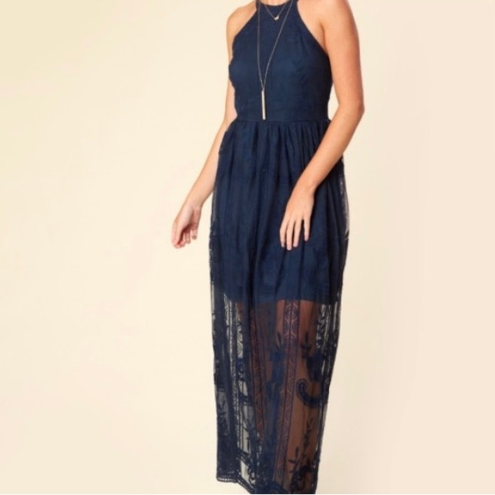 Navy Long Altard State Dress Large